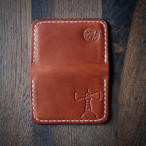 Image of Bläck Tattoo X Old Dutch Leatherworks - Wallos Wallet (cognac/dark brown)