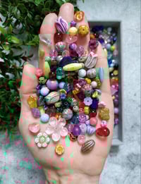 Image 4 of 350g Luxury Czech Glass & Gemstone Bead Mix 