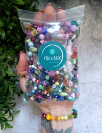 Image 2 of 350g Luxury Czech Glass & Gemstone Bead Mix 