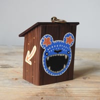 Image 4 of vending machine ornament (crimson/ festive wreaths)