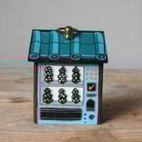 Image 1 of vending machine ornament (mint green/ trees)
