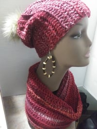 Image 1 of Crochet Beanie Scarf Combo