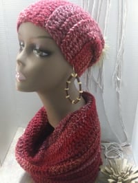 Image 4 of Crochet Beanie Scarf Combo