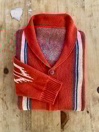 Image 1 of CHIMAYO STYLE SHAWL COLLAR CARDIGAN