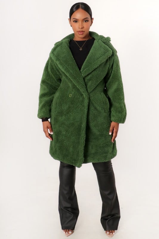 Image of TEDDY BEAR FUR COAT (green)