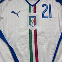 Image 3 of Italy Away Shirt 2016 - 2018 (L) Pirlo 21 - Player Spec