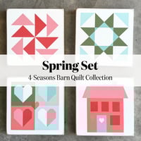 Image 3 of 4-Seasons Barn Quilt Collection - 6" Mini Barn Quilts