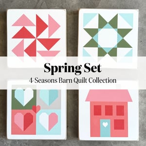 Image of 4-Seasons Barn Quilt Collection - 6" Mini Barn Quilts