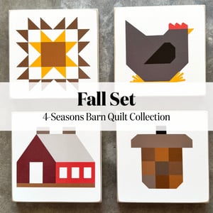 Image of 4-Seasons Barn Quilt Collection - 6" Mini Barn Quilts