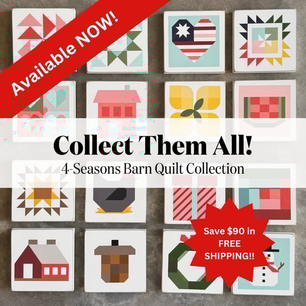 Image of 4-Seasons Barn Quilt Collection - 11" Barn Quilts