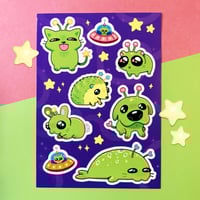 Alien Creatures Sticker Sheet