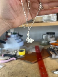 Image 3 of Silver Rabbit Pendant - made to order