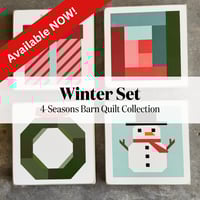 Image 1 of {Winter} 4-Seasons Barn Quilt Collection - 11" Barn Quilts