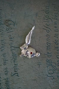 Image 4 of Silver Rabbit Pendant - made to order