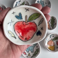 Image 1 of Tiny Porcelain Drawing Dish Apple