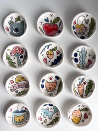 Image 2 of Tiny Porcelain Drawing Dish Apple