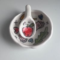 Image 3 of Tiny Porcelain Drawing Dish Mushroom