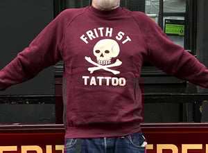 Image of Skull and crossbones sweatshirt - Burgundy