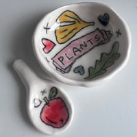 Image 3 of Tiny Porcelain Drawing Dish Plants