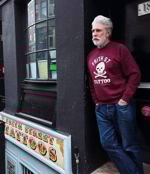 Image of Skull and crossbones sweatshirt - Burgundy