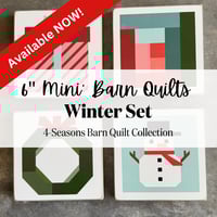 Image 1 of {Winter} 4-Seasons Barn Quilt Collection - 6" MINI Barn Quilts