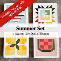 Image 1 of {Summer} 4-Seasons Barn Quilt Collection - 11" Barn Quilts
