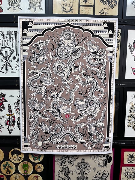 Image of dragons print