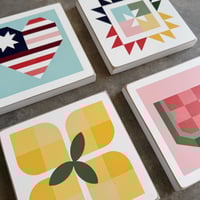 Image 2 of {SUMMER} 4-Seasons Barn Quilt Collection - 6" MINI Barn Quilts