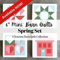 Image 1 of {SPRING} 4-Seasons Barn Quilt Collection - 6" MINI Barn Quilts