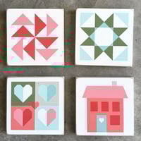 Image 7 of {SPRING} 4-Seasons Barn Quilt Collection - 6" MINI Barn Quilts