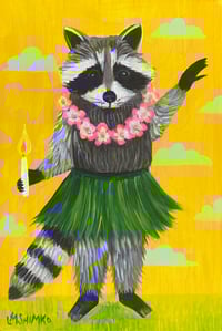 Aloha Raccoon Yellow
