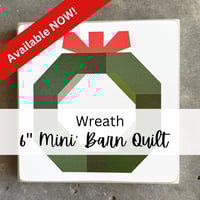 Image 1 of WREATH {4-Seasons Barn Quilt Collection} - 6" Mini Barn Quilt