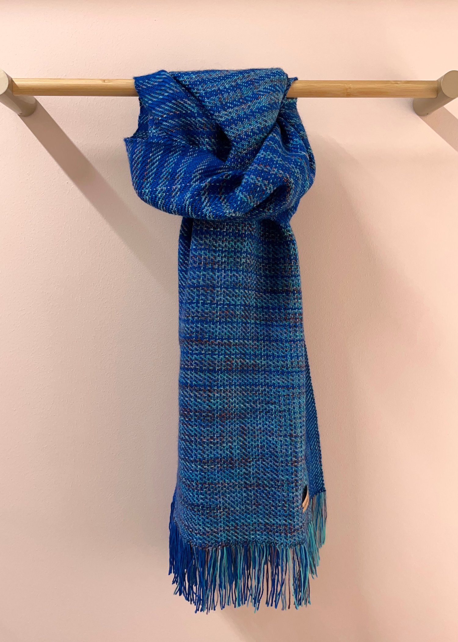 Image of Mid Blue & Peacock Graduated Scarf