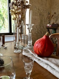 Image 1 of Grand bougeoir en verre ancien 