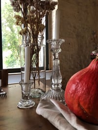 Image 2 of Grand bougeoir en verre ancien 