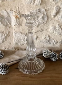 Image 3 of Grand bougeoir en verre ancien 