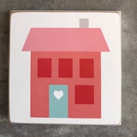 Image 2 of HOME  {4-Seasons Barn Quilt Collection} - 6" Mini Barn Quilt