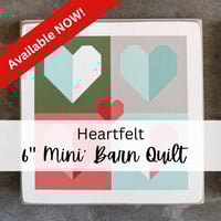 Image 1 of HEARTFELT  {4-Seasons Barn Quilt Collection} - 6" Mini Barn Quilt