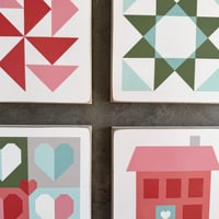 Image 3 of HEARTFELT  {4-Seasons Barn Quilt Collection} - 6" Mini Barn Quilt