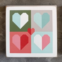 Image 2 of HEARTFELT  {4-Seasons Barn Quilt Collection} - 6" Mini Barn Quilt