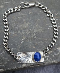 Image 5 of Mens Bracelet - Lapis Lazuli Gemstone with Wave