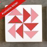 Image 1 of FLYING GEESE (4-Seasons Barn Quilt Collection) - 11" Classic Barn Quilt