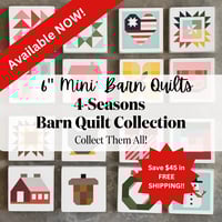 Image 1 of 4-Seasons Barn Quilt Collection - 6" Mini Barn Quilts
