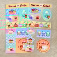 Image 1 of Kuma Cafe Sticker Sheet