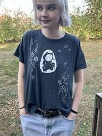 Image 1 of sad cat + sigils shirt