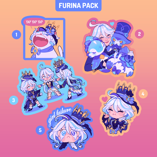 Furina / Arlecchino / Navia Packs