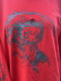 Image 3 of longsleeve red kitty reaper tee