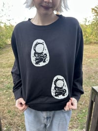 Image 1 of sad cat sweatshirt