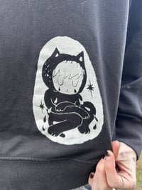 Image 2 of sad cat sweatshirt