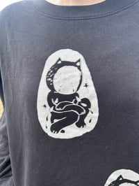 Image 4 of sad cat sweatshirt